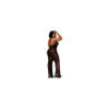bodystocking en dentelle au crochet sans couture, grande taille, résille noire 